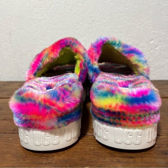 Ugg Fluffita Pixelate Flatform Slide Slippers 7 8 9 - Picture 4 of 11